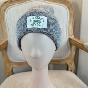 Unisex warm knitted winter hat beanie outdoor casual letter patch cap